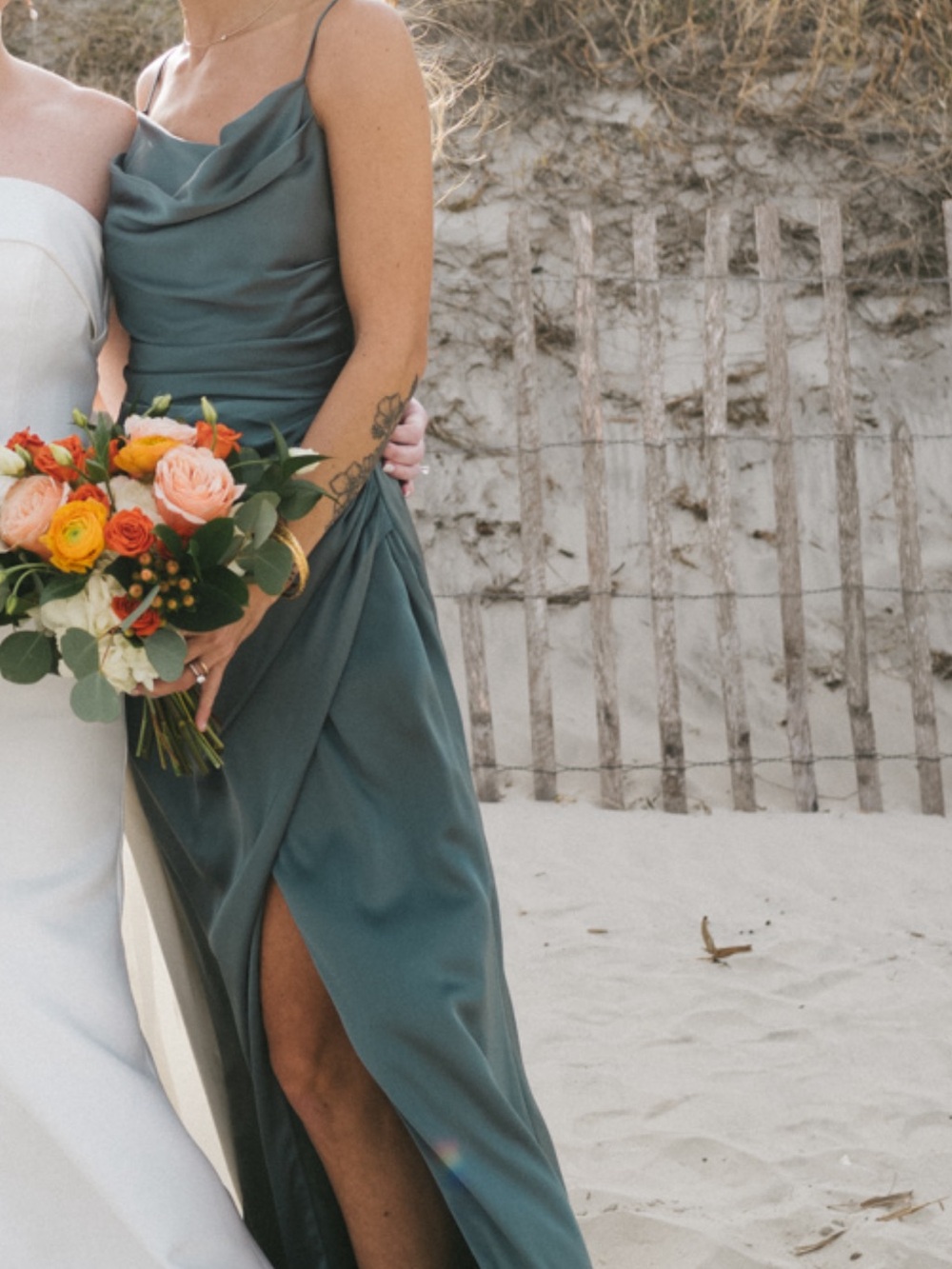 Birdy Grey Lydia Eucalyptus matte satin dress
